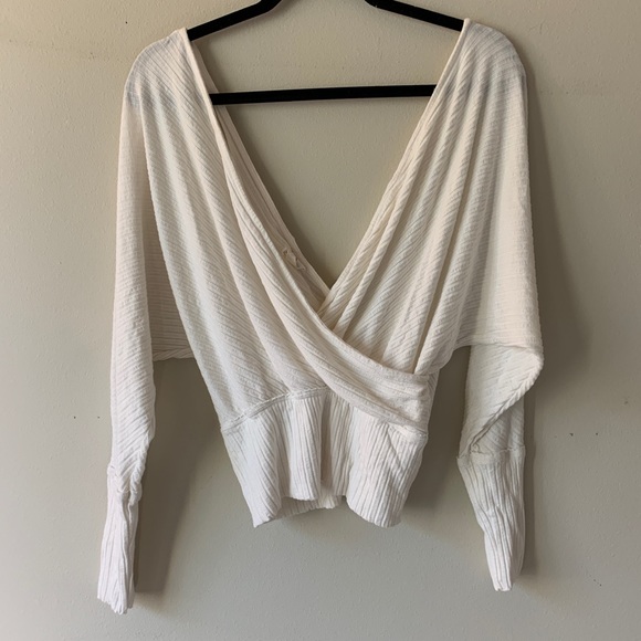 We The Free Tops - Free People long sleeve crossover faux wrap top